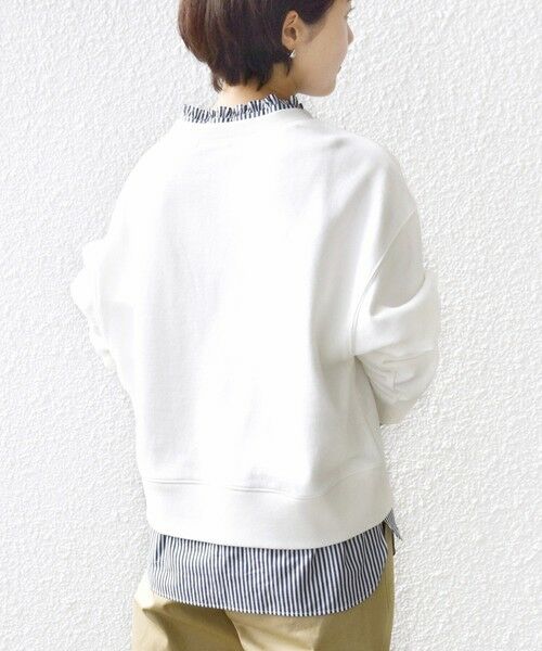 SHIPS / シップス スウェット | 《予約》【WEB限定】〈手洗い可能〉ブラウス コンビ スウェット プルオーバー | 詳細7