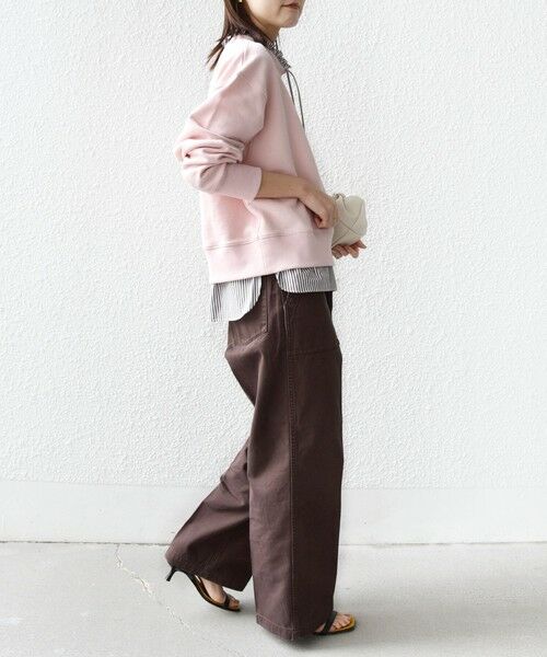 SHIPS / シップス スウェット | 《予約》【WEB限定】〈手洗い可能〉ブラウス コンビ スウェット プルオーバー | 詳細14