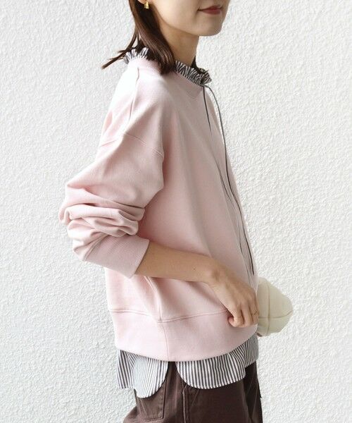 SHIPS / シップス スウェット | 《予約》【WEB限定】〈手洗い可能〉ブラウス コンビ スウェット プルオーバー | 詳細18