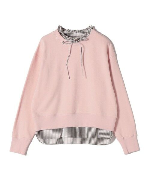 SHIPS / シップス スウェット | 《予約》【WEB限定】〈手洗い可能〉ブラウス コンビ スウェット プルオーバー | 詳細19