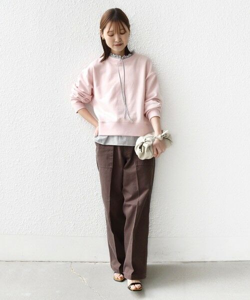 SHIPS / シップス スウェット | 《予約》【WEB限定】〈手洗い可能〉ブラウス コンビ スウェット プルオーバー | 詳細11