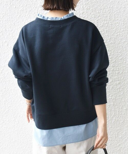 SHIPS / シップス スウェット | 《予約》【WEB限定】〈手洗い可能〉ブラウス コンビ スウェット プルオーバー | 詳細27