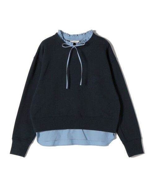 SHIPS / シップス スウェット | 《予約》【WEB限定】〈手洗い可能〉ブラウス コンビ スウェット プルオーバー | 詳細29