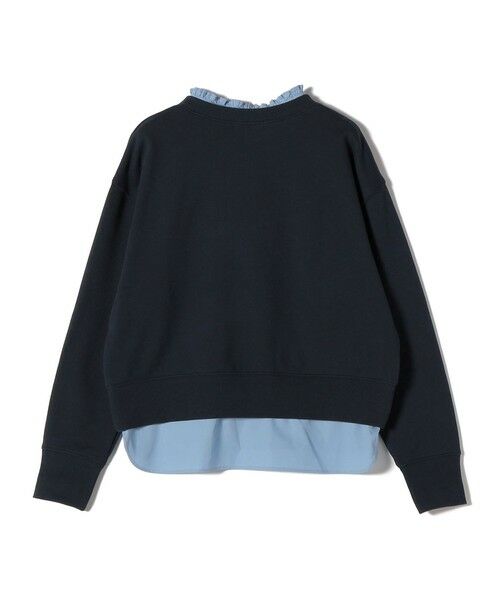 SHIPS / シップス スウェット | 《予約》【WEB限定】〈手洗い可能〉ブラウス コンビ スウェット プルオーバー | 詳細30