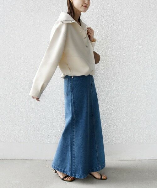 SHIPS / シップス カーディガン・ボレロ | 《予約》【WEB限定】〈手洗い可能〉裾 ドロスト ダンボール スナップ ボタン カーディガン | 詳細4