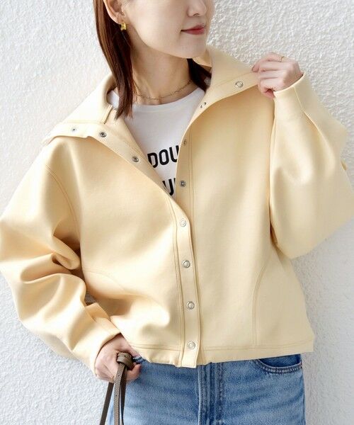 SHIPS / シップス カーディガン・ボレロ | 《予約》【WEB限定】〈手洗い可能〉裾 ドロスト ダンボール スナップ ボタン カーディガン（クリアイエロー）