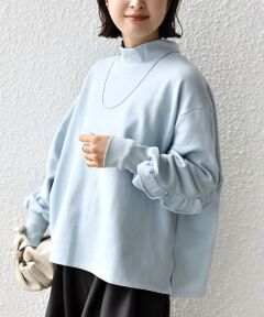 SHIPS / シップス カットソー | 《予約》【WEB限定】〈手洗い可能〉モックネック 袖 フリル デザイン ミニ 裏毛 プルオーバー
