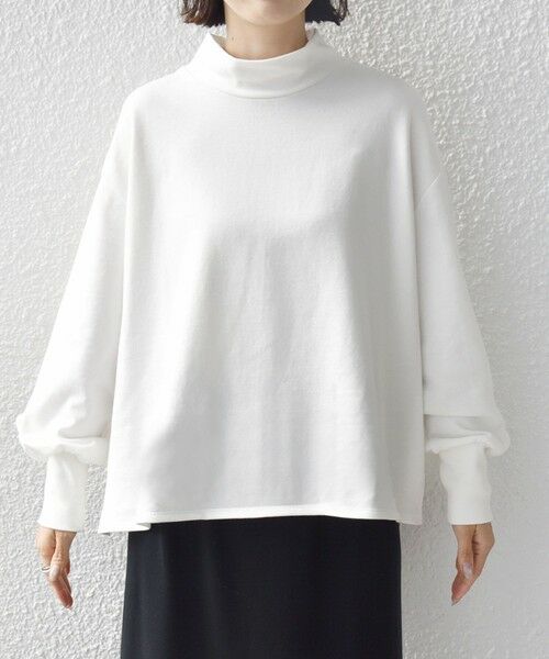 SHIPS / シップス カットソー | 《予約》【WEB限定】〈手洗い可能〉モックネック 袖 フリル デザイン ミニ 裏毛 プルオーバー | 詳細13