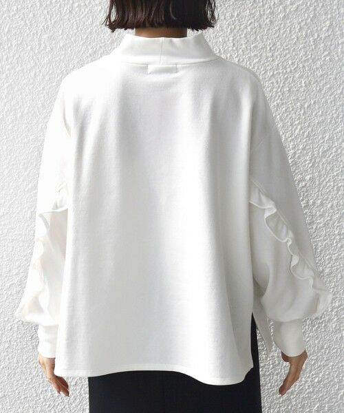 SHIPS / シップス カットソー | 《予約》【WEB限定】〈手洗い可能〉モックネック 袖 フリル デザイン ミニ 裏毛 プルオーバー | 詳細15