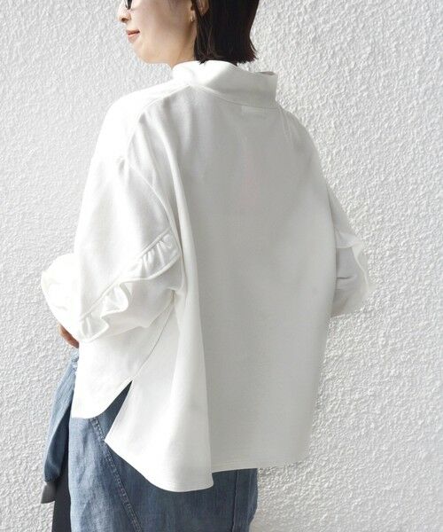 SHIPS / シップス カットソー | 《予約》【WEB限定】〈手洗い可能〉モックネック 袖 フリル デザイン ミニ 裏毛 プルオーバー | 詳細6