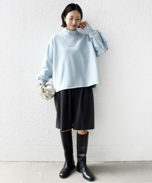 SHIPS / シップス カットソー | 《予約》【WEB限定】〈手洗い可能〉モックネック 袖 フリル デザイン ミニ 裏毛 プルオーバー | 詳細17