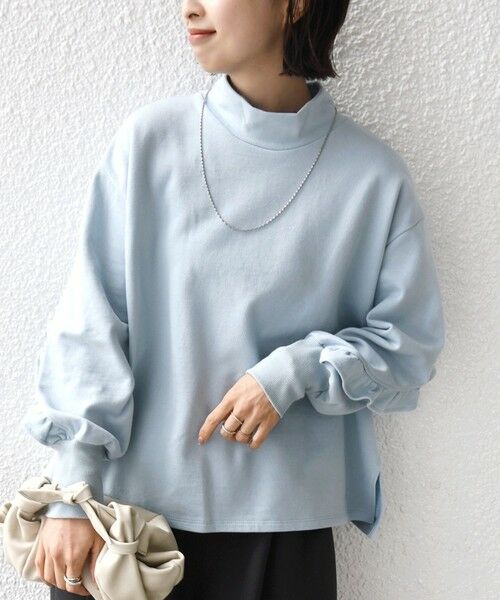 SHIPS / シップス カットソー | 《予約》【WEB限定】〈手洗い可能〉モックネック 袖 フリル デザイン ミニ 裏毛 プルオーバー | 詳細24