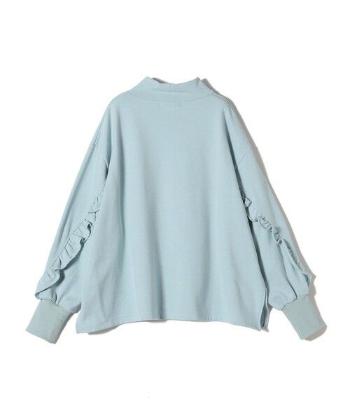 SHIPS / シップス カットソー | 《予約》【WEB限定】〈手洗い可能〉モックネック 袖 フリル デザイン ミニ 裏毛 プルオーバー | 詳細26