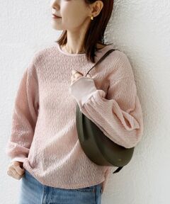 SHIPS / シップス Tシャツ | 《予約》〈手洗い可能〉ランダム ブルーゼ 袖 タック プルオーバー