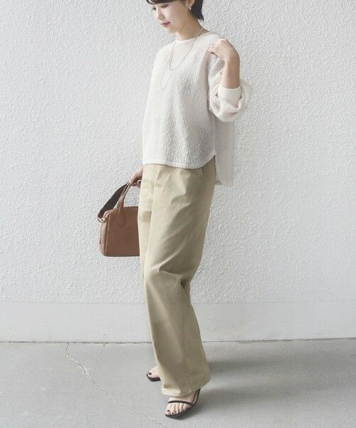 SHIPS / シップス Tシャツ | 《予約》〈手洗い可能〉ランダム ブルーゼ 袖 タック プルオーバー | 詳細2