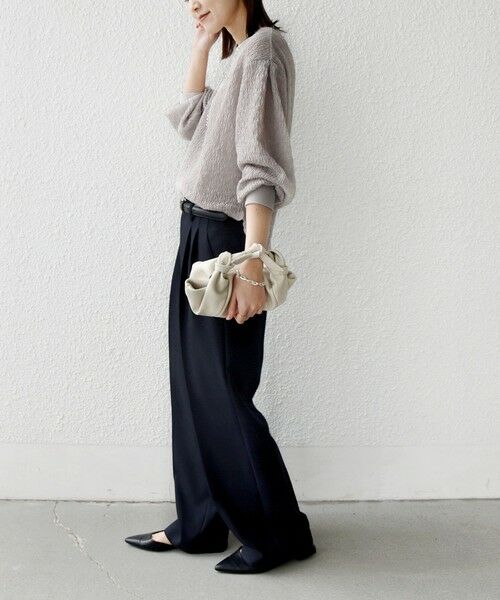 SHIPS / シップス Tシャツ | 《予約》〈手洗い可能〉ランダム ブルーゼ 袖 タック プルオーバー | 詳細12