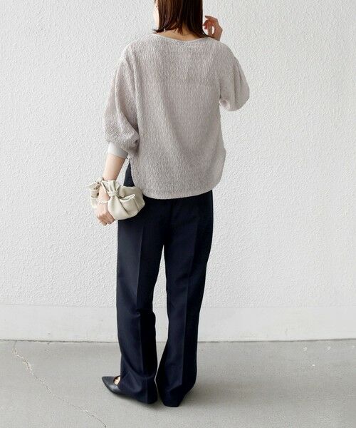 SHIPS / シップス Tシャツ | 《予約》〈手洗い可能〉ランダム ブルーゼ 袖 タック プルオーバー | 詳細13