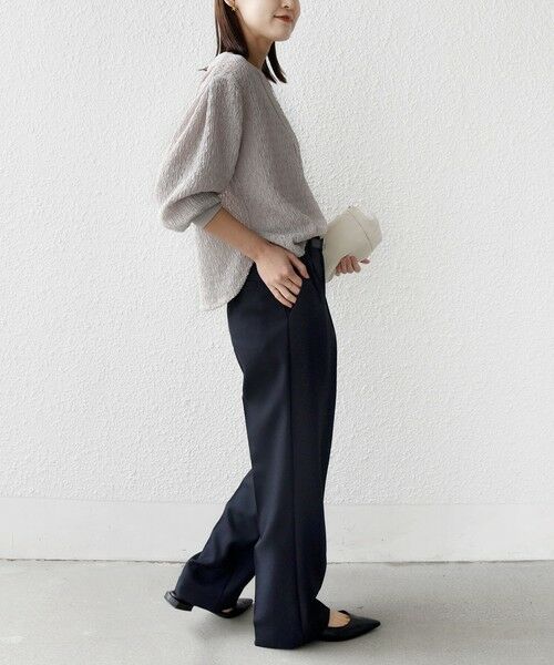 SHIPS / シップス Tシャツ | 《予約》〈手洗い可能〉ランダム ブルーゼ 袖 タック プルオーバー | 詳細14