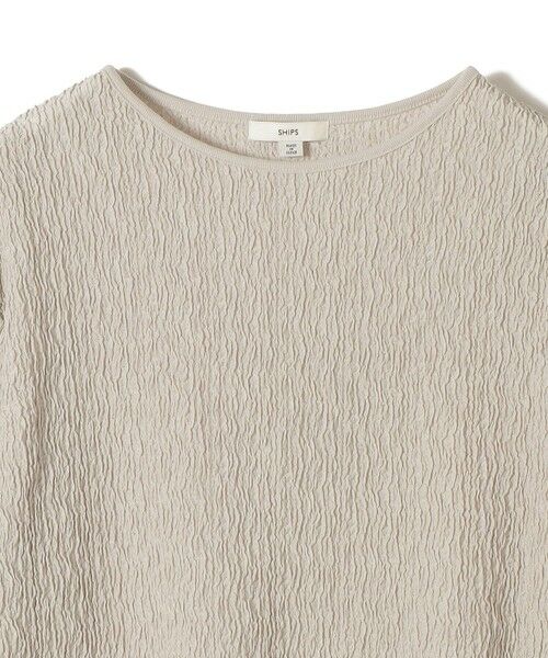 SHIPS / シップス Tシャツ | 《予約》〈手洗い可能〉ランダム ブルーゼ 袖 タック プルオーバー | 詳細21