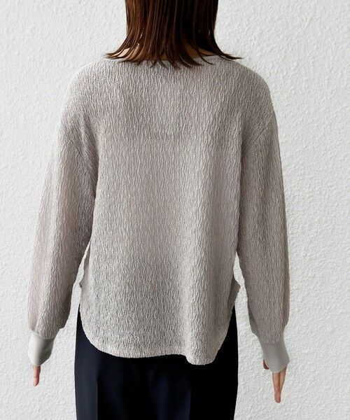 SHIPS / シップス Tシャツ | 《予約》〈手洗い可能〉ランダム ブルーゼ 袖 タック プルオーバー | 詳細26