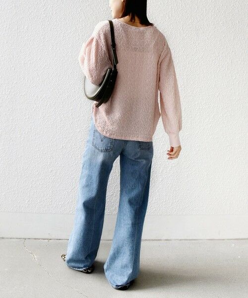 SHIPS / シップス Tシャツ | 《予約》〈手洗い可能〉ランダム ブルーゼ 袖 タック プルオーバー | 詳細30