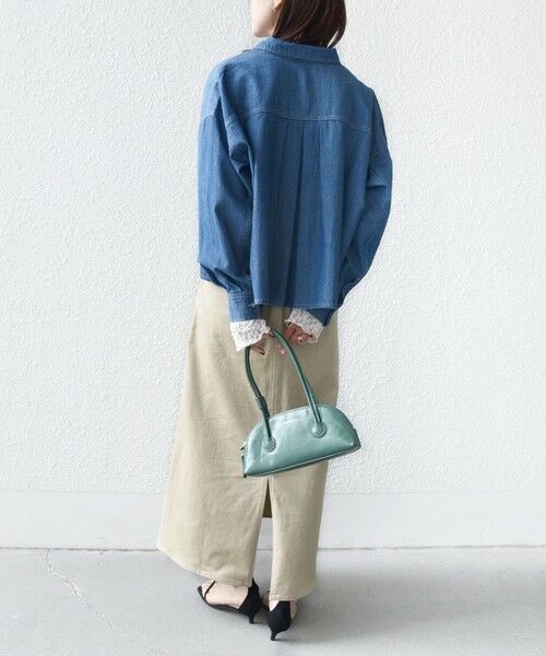 SHIPS / シップス カットソー（半袖以外） | 《予約》〈手洗い可能〉ラメ ラッセル レース ヘンリー ネック 2WAY プルオーバー | 詳細3