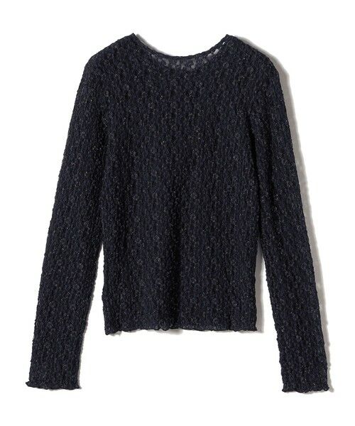 SHIPS / シップス カットソー（半袖以外） | 《予約》〈手洗い可能〉ラメ ラッセル レース ヘンリー ネック 2WAY プルオーバー | 詳細29