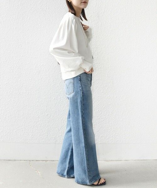 SHIPS / シップス Tシャツ | 《予約》【WEB限定】〈手洗い可能〉ショルダー タック パフ スリーブ ミニ 裏毛 プルオーバー | 詳細4