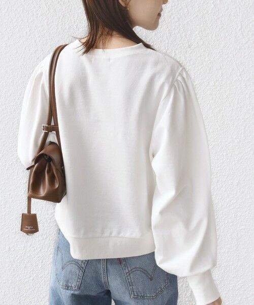 SHIPS / シップス Tシャツ | 《予約》【WEB限定】〈手洗い可能〉ショルダー タック パフ スリーブ ミニ 裏毛 プルオーバー | 詳細7