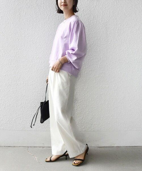 SHIPS / シップス Tシャツ | 《予約》【WEB限定】〈手洗い可能〉ショルダー タック パフ スリーブ ミニ 裏毛 プルオーバー | 詳細13