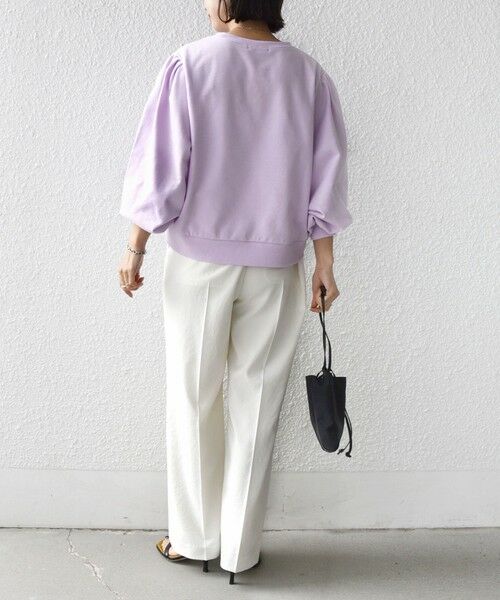 SHIPS / シップス Tシャツ | 《予約》【WEB限定】〈手洗い可能〉ショルダー タック パフ スリーブ ミニ 裏毛 プルオーバー | 詳細14