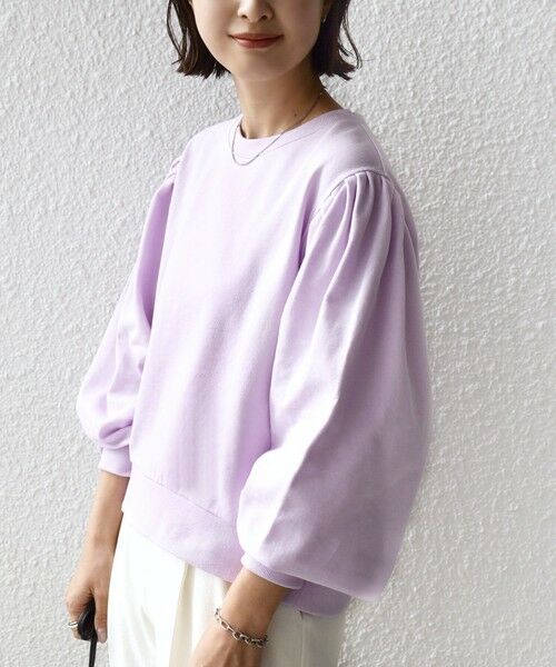 SHIPS / シップス Tシャツ | 《予約》【WEB限定】〈手洗い可能〉ショルダー タック パフ スリーブ ミニ 裏毛 プルオーバー | 詳細17