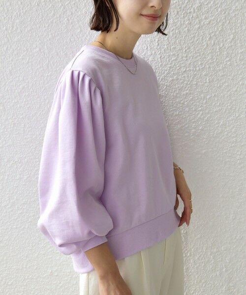 SHIPS / シップス Tシャツ | 《予約》【WEB限定】〈手洗い可能〉ショルダー タック パフ スリーブ ミニ 裏毛 プルオーバー | 詳細19