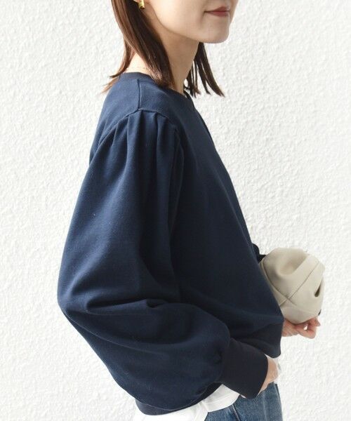 SHIPS / シップス Tシャツ | 《予約》【WEB限定】〈手洗い可能〉ショルダー タック パフ スリーブ ミニ 裏毛 プルオーバー | 詳細21