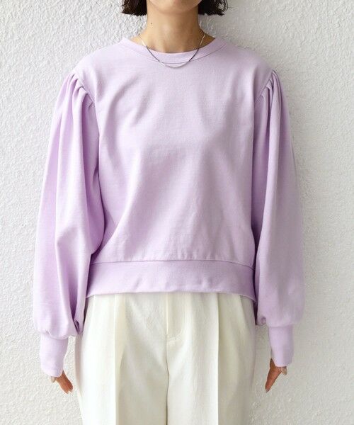 SHIPS / シップス Tシャツ | 《予約》【WEB限定】〈手洗い可能〉ショルダー タック パフ スリーブ ミニ 裏毛 プルオーバー | 詳細28