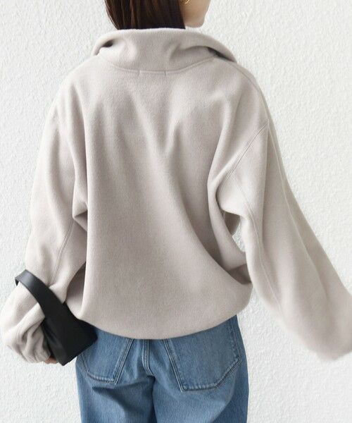 SHIPS / シップス カットソー(半袖以外) | 〈洗濯機可能〉フリース 裾 ドロスト ハーフ ジップ プルオーバー | 詳細7