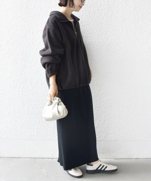 SHIPS / シップス カットソー(半袖以外) | 〈洗濯機可能〉フリース 裾 ドロスト ハーフ ジップ プルオーバー | 詳細15