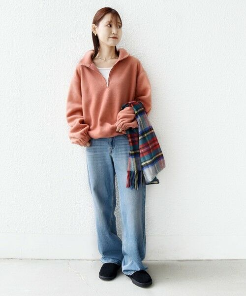 SHIPS / シップス カットソー(半袖以外) | 〈洗濯機可能〉フリース 裾 ドロスト ハーフ ジップ プルオーバー | 詳細22