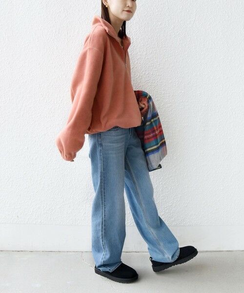 SHIPS / シップス カットソー(半袖以外) | 〈洗濯機可能〉フリース 裾 ドロスト ハーフ ジップ プルオーバー | 詳細25