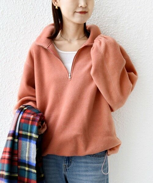 SHIPS / シップス カットソー(半袖以外) | 〈洗濯機可能〉フリース 裾 ドロスト ハーフ ジップ プルオーバー | 詳細26