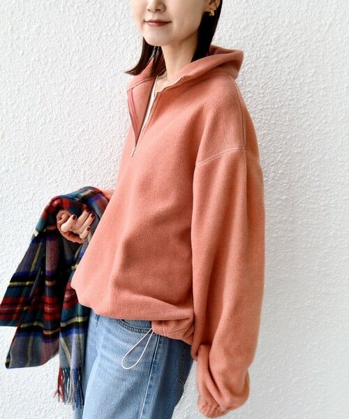 SHIPS / シップス カットソー(半袖以外) | 〈洗濯機可能〉フリース 裾 ドロスト ハーフ ジップ プルオーバー | 詳細27