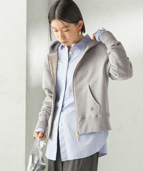 SHIPS / シップス パーカー | 《予約》〈洗濯機可能〉AZUMA 裏毛 刺繍 ジップ アップ パーカ | 詳細10