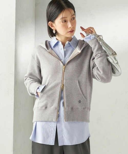 SHIPS / シップス パーカー | 《予約》〈洗濯機可能〉AZUMA 裏毛 刺繍 ジップ アップ パーカ | 詳細4