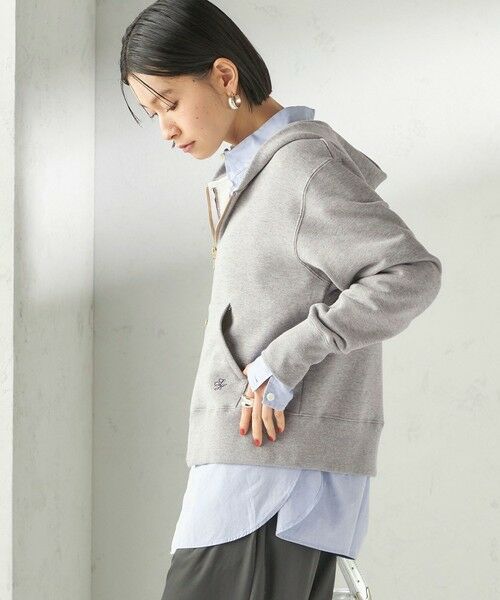 SHIPS / シップス パーカー | 《予約》〈洗濯機可能〉AZUMA 裏毛 刺繍 ジップ アップ パーカ | 詳細5