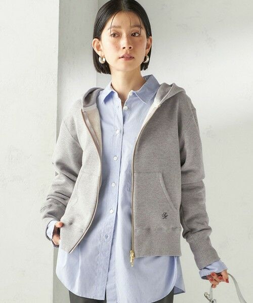 SHIPS / シップス パーカー | 《予約》〈洗濯機可能〉AZUMA 裏毛 刺繍 ジップ アップ パーカ | 詳細9