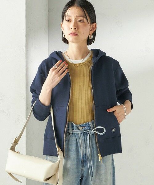 SHIPS / シップス パーカー | 《予約》〈洗濯機可能〉AZUMA 裏毛 刺繍 ジップ アップ パーカ | 詳細23