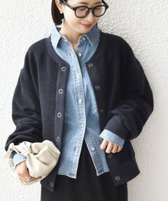 SHIPS / シップス カーディガン・ボレロ | 〈手洗い可能〉スライバー スナップ ボタン カーディガン