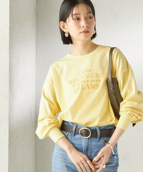 SHIPS / シップス カットソー（半袖以外） | 《予約》【SHIPS別注】81BRANCA: プリント ロングスリーブ TEE（クリアイエロー）