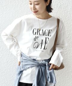 SHIPS / シップス カットソー | 《予約》ロング スリーブ プリント TEE