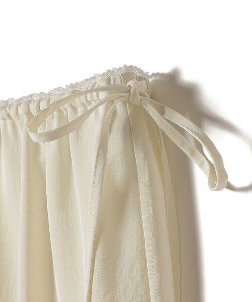SHIPS / シップス ミニ・ひざ丈スカート | 《予約》〈洗濯機可能〉ダル サテン 裾 レース スカート | 詳細14